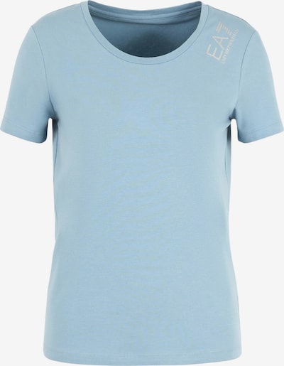 EA7 Emporio Armani T-shirt en bleu clair / argent, Vue avec produit