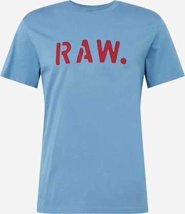 G-Star RAW Shirt 'Stencil' in Blauw: voorkant
