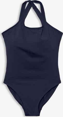 ESPRIT Bustier Badeanzug in Blau: predná strana