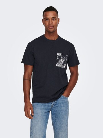 Only & Sons Bluser & t-shirts 'Perry' i blå: forside