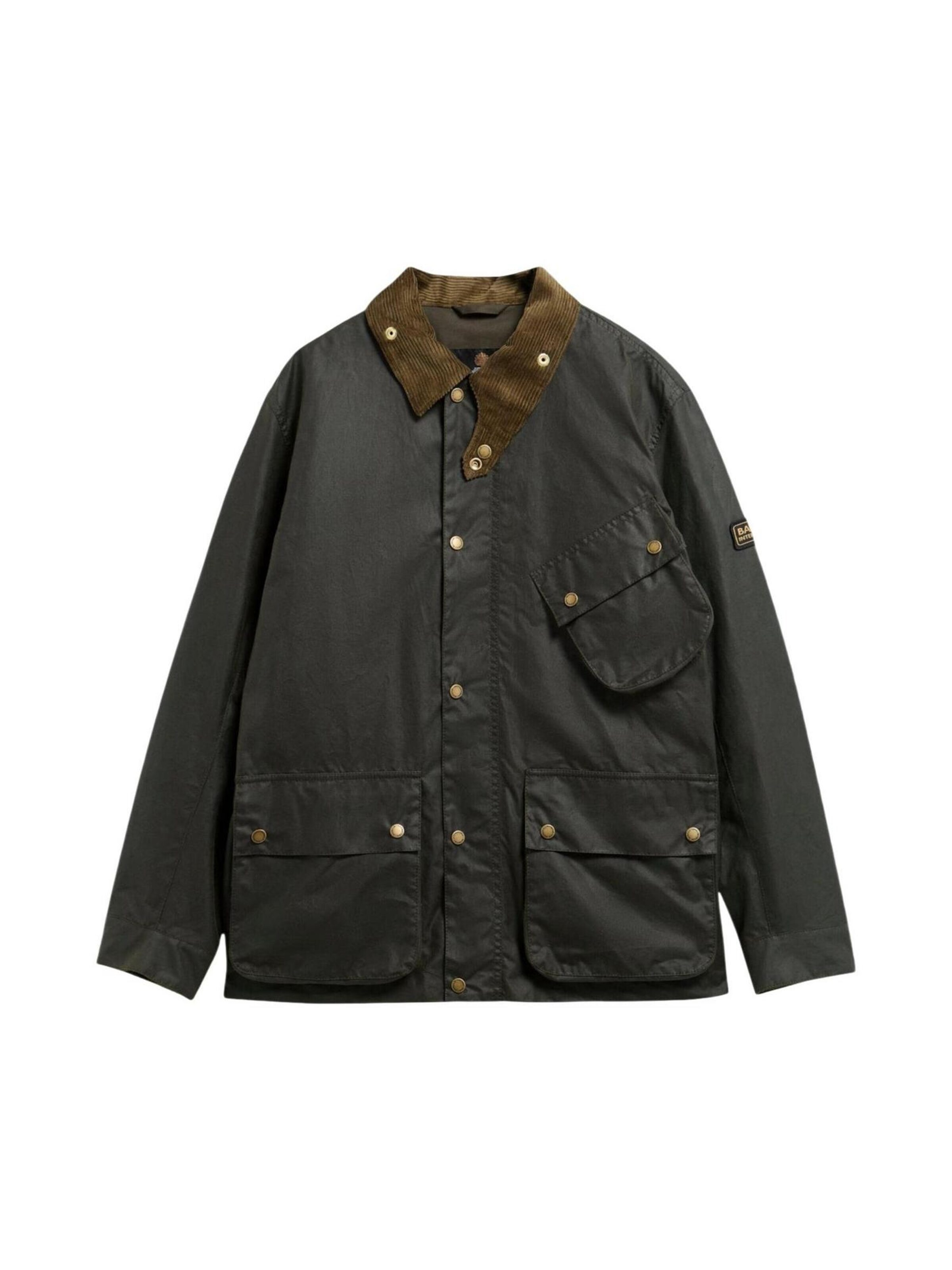 Barbour Winter Coat 'BRAKE LINE WAX JACKET 262MMWX2598' in S in Green, Item view