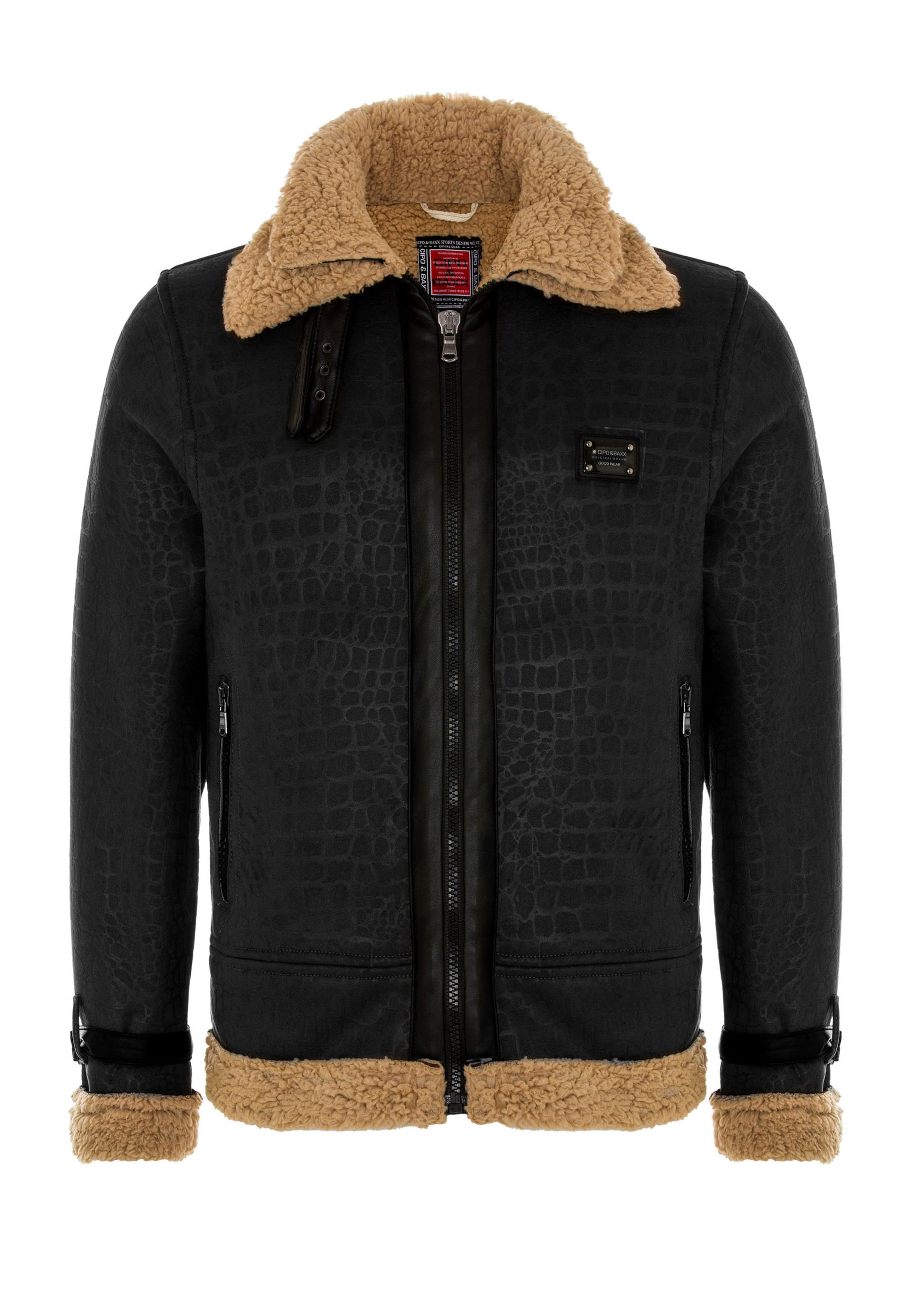 CIPO & BAXX Tussenjas in Zwart: voorkant