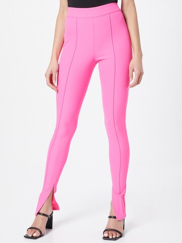 River Island Slimfit Broek 'SPLIT' in Roze: voorkant