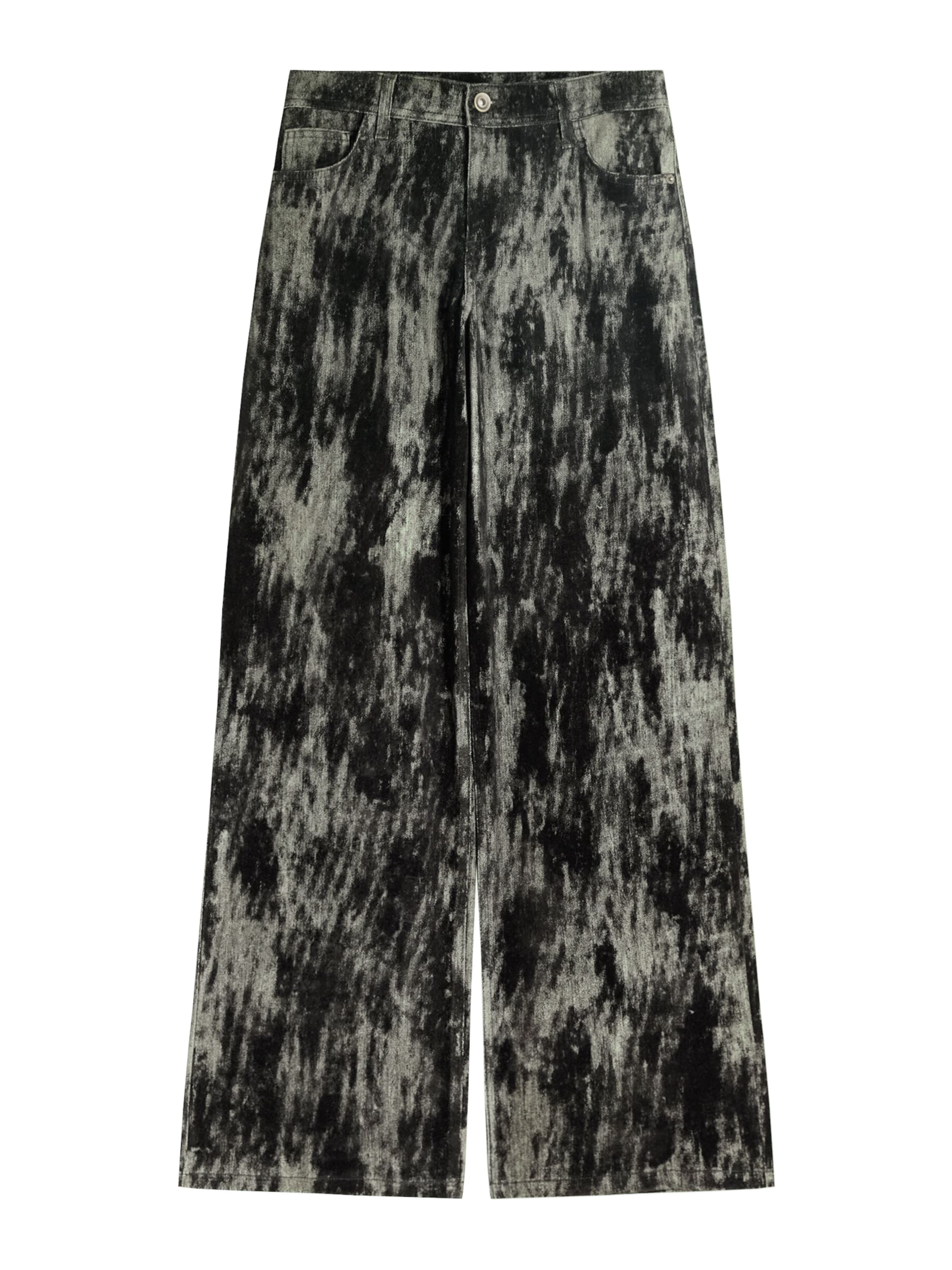 Bershka Baggy Hose in Grün: Vorderseite