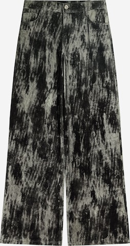 BershkaBaggy Hlače - zelena boja: prednji dio