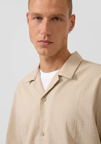 QS Regular Fit Hemd in Beige