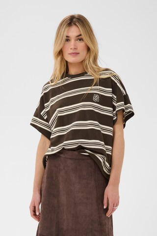 SAINT TROPEZ Shirt in Bruin: voorkant