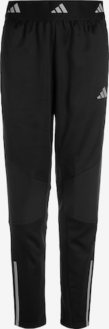 ADIDAS PERFORMANCE Regular Workout Pants in Black: front