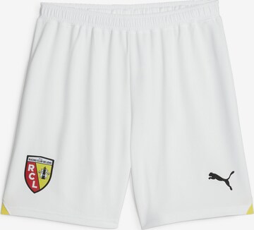 PUMA Regular Workout Pants 'RC Lens Football 23/24' in White: front