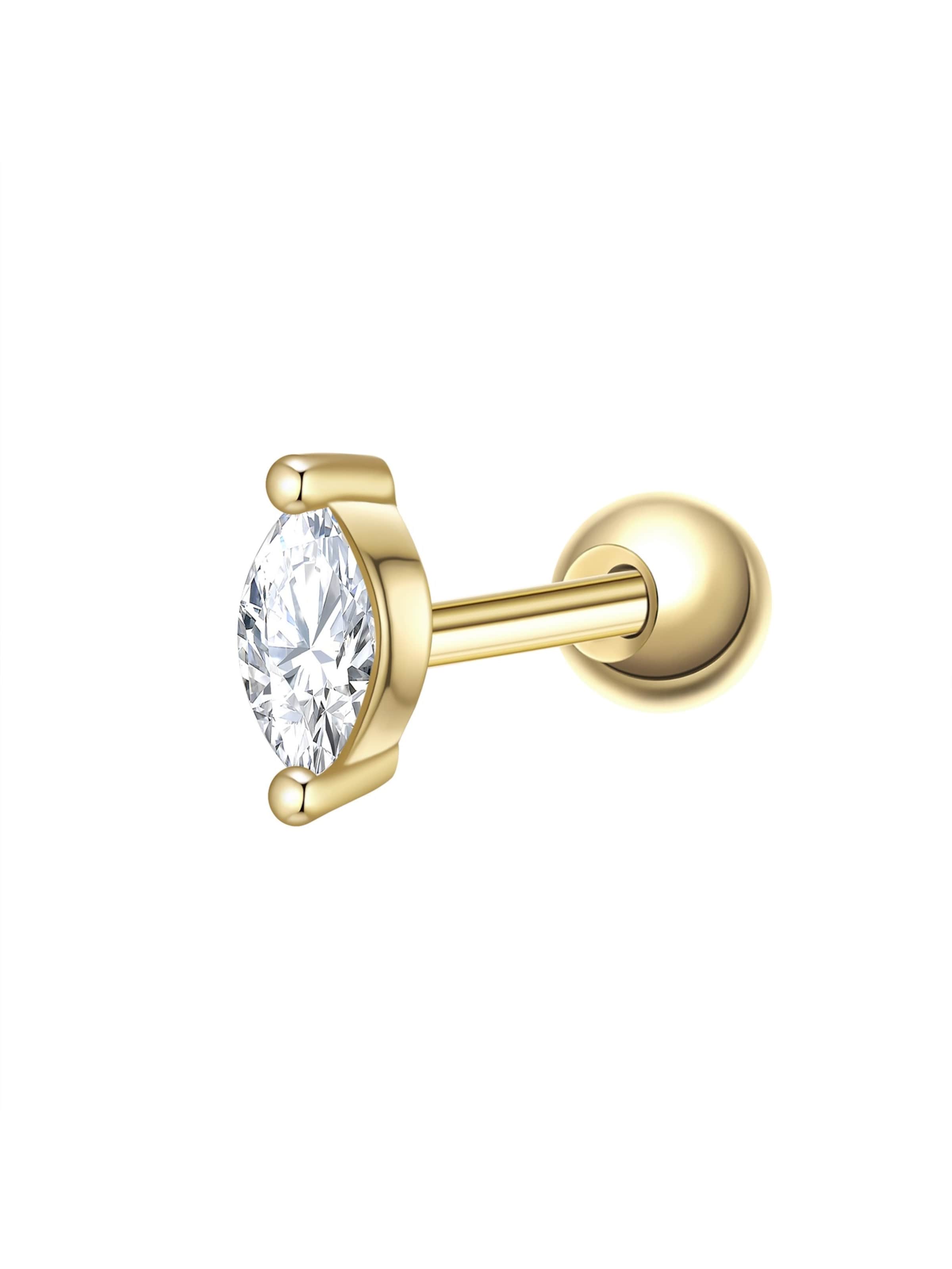 Bijou piercing Glanzstücke München en or : devant