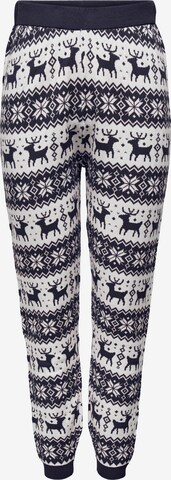 ONLY Tapered Broek 'Xmas' in Blauw: voorkant