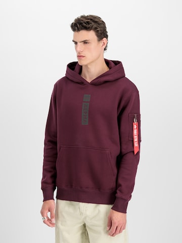 ALPHA INDUSTRIES - Pullover 'Alpha Puff' em vermelho