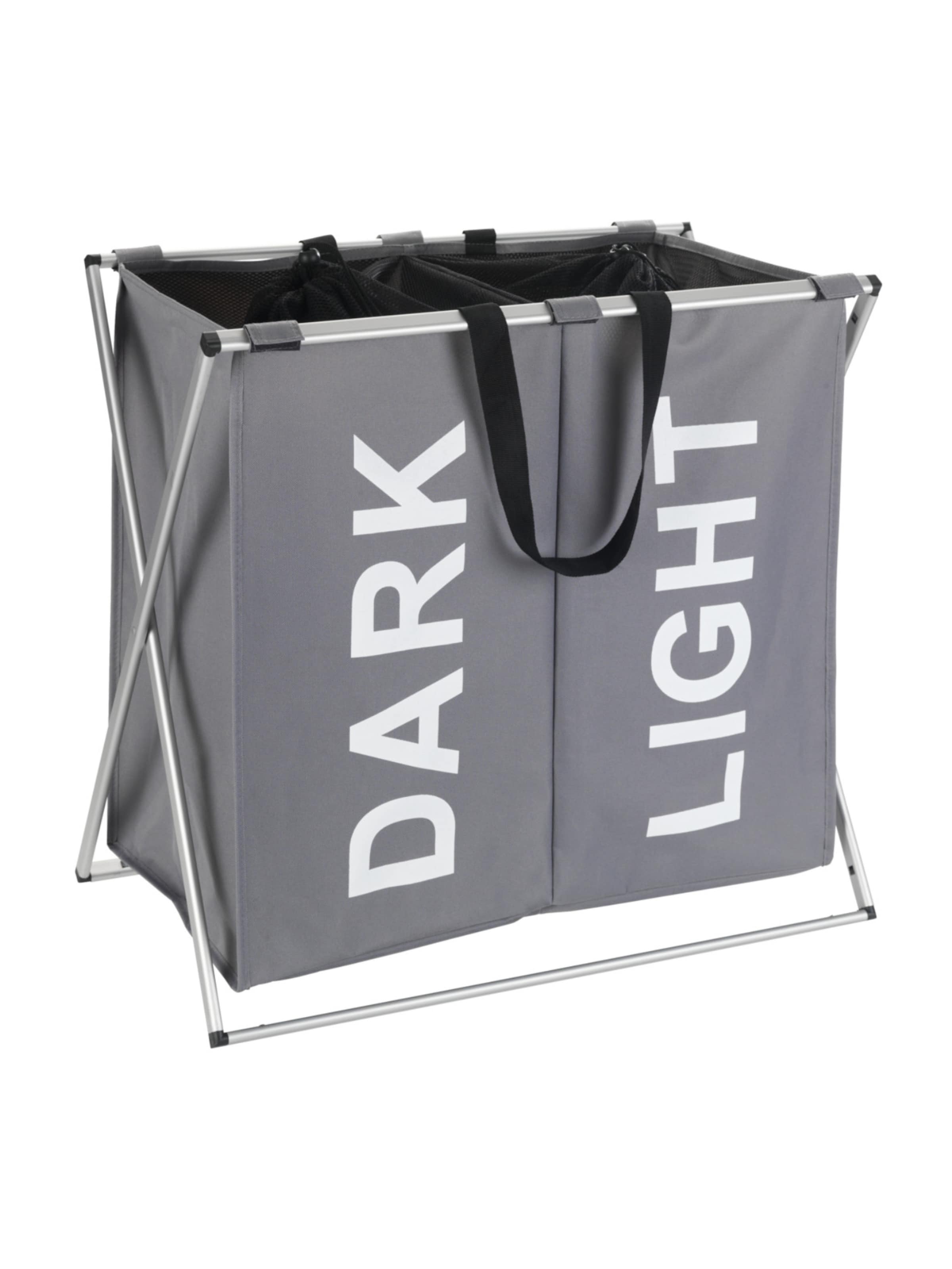 Wenko Laundry Basket 'Duo' in Grey: front
