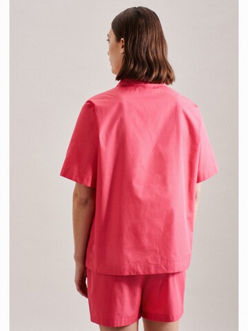 SEIDENSTICKER Pajama 'Schwarze Rose' in Pink