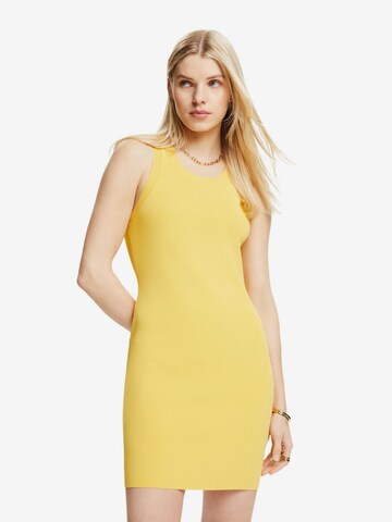 ESPRIT Knitted dress in Yellow: front