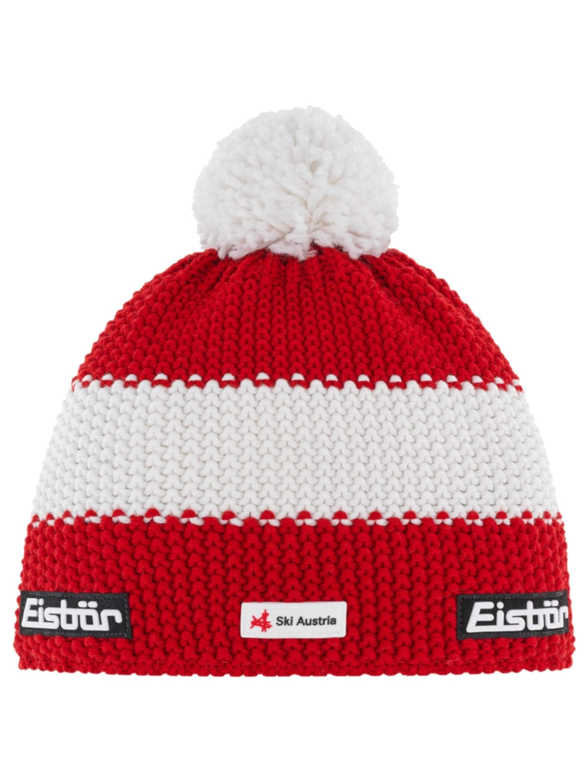 Eisbär Beanie 'Eisbar Star Pompon MU SKA' in Red: front