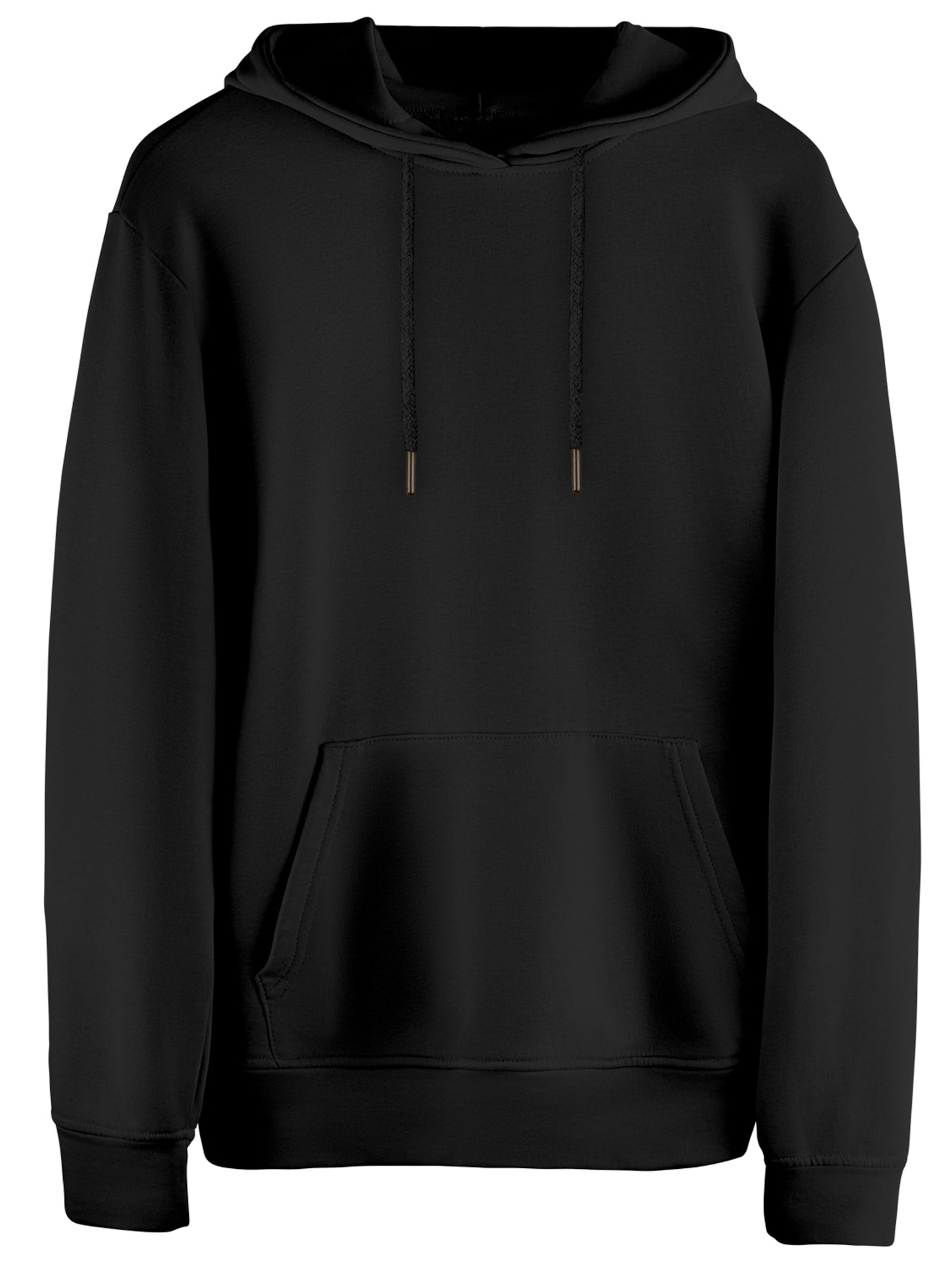Cotton Prime - Sweatshirt 'Kapuzensweatshirt' em preto: frente
