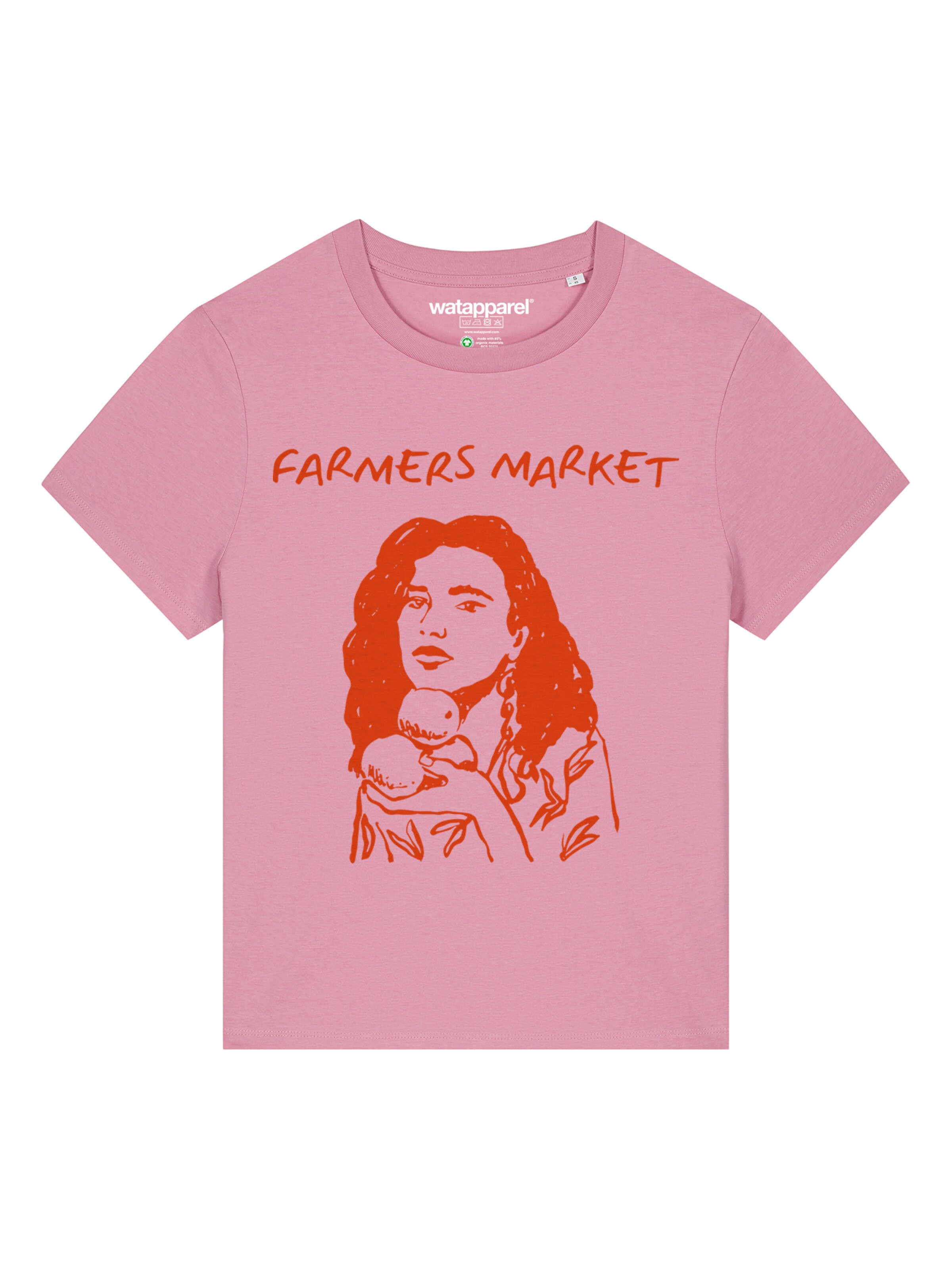 Watapparel Shirt 'Farmers market' in Pink: front
