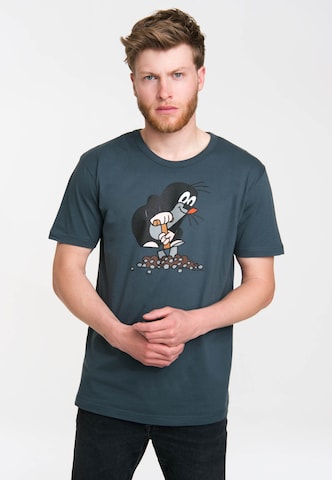 LOGOSHIRT Majica 'Der Kleine Maulwurf' | modra barva: sprednja stran