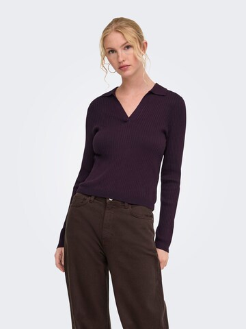 Pull-over 'ONLKaya' ONLY en violet : devant