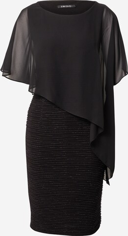 SWING Kokteilové šaty - Čierna: predná strana