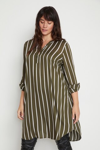 KAFFE CURVE Shirt dress 'Milana' in Green: front