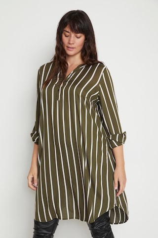 KAFFE CURVE Shirt Dress 'Milana' in Green: front