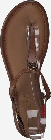 s.Oliver T-bar sandals in Brown