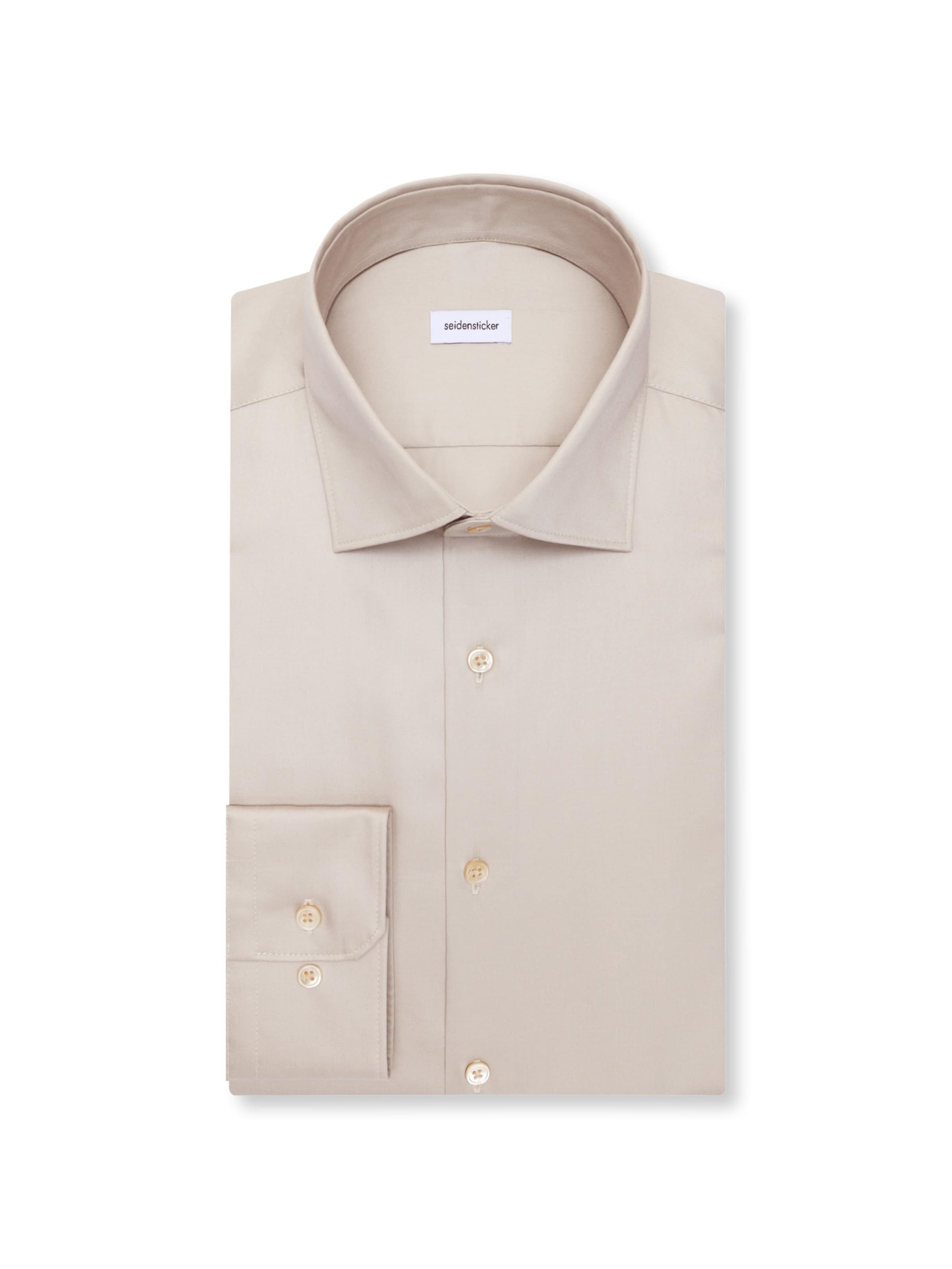 Coupe slim Chemise business 'Schwarze Rose' SEIDENSTICKER en beige