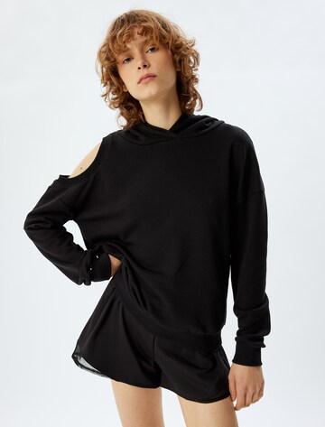 Koton Sweatshirt in Zwart: voorkant