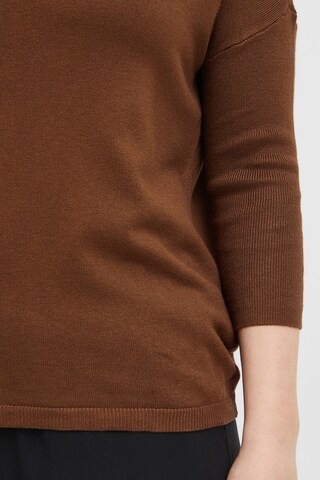 Fransa Sweater 'Blume' in Brown