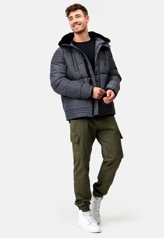 INDICODE JEANS Winterjas 'Blaise' in Grijs