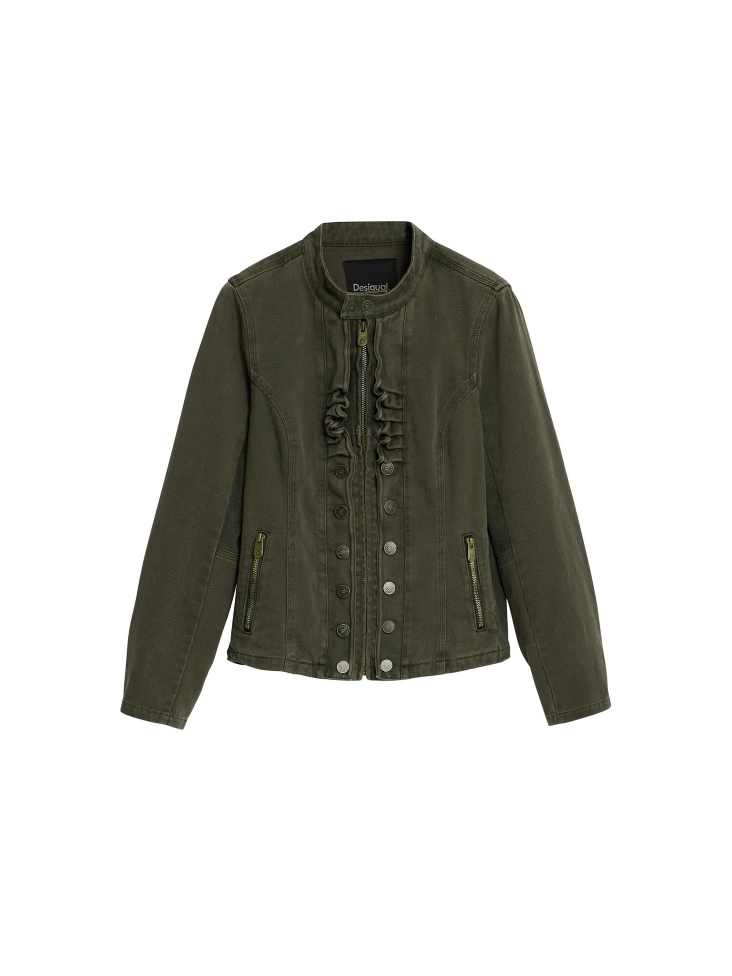 Geacă de primăvară-toamnă de la Desigual pe verde: față
