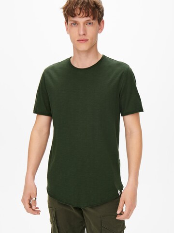 T-Shirt 'BENNE' Only & Sons en vert