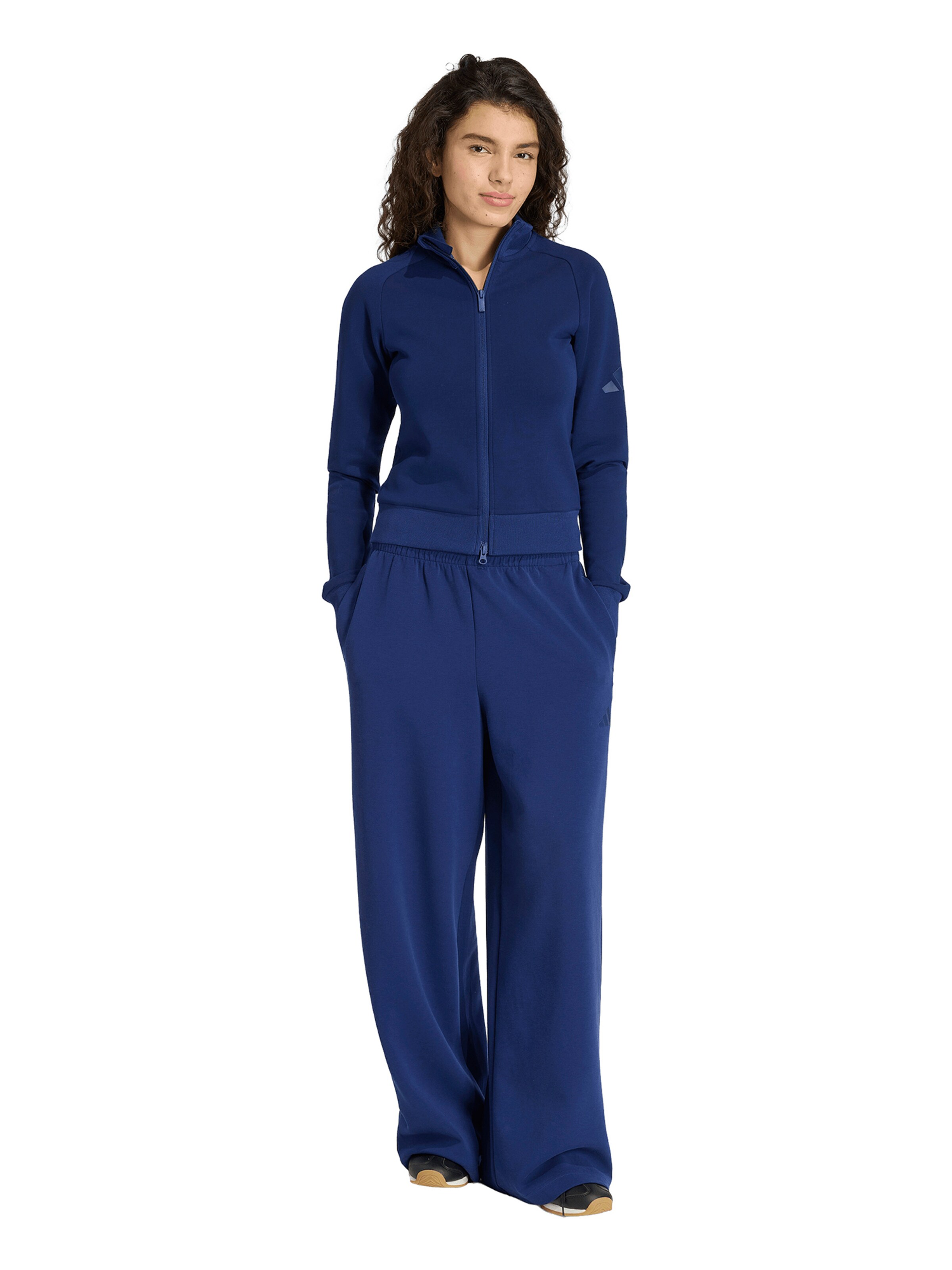 ADIDAS SPORTSWEAR Wide Leg Sporthose 'Soft Lux' in Blau