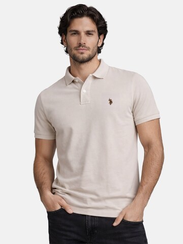 T-Shirt U.S. POLO ASSN. en beige : devant