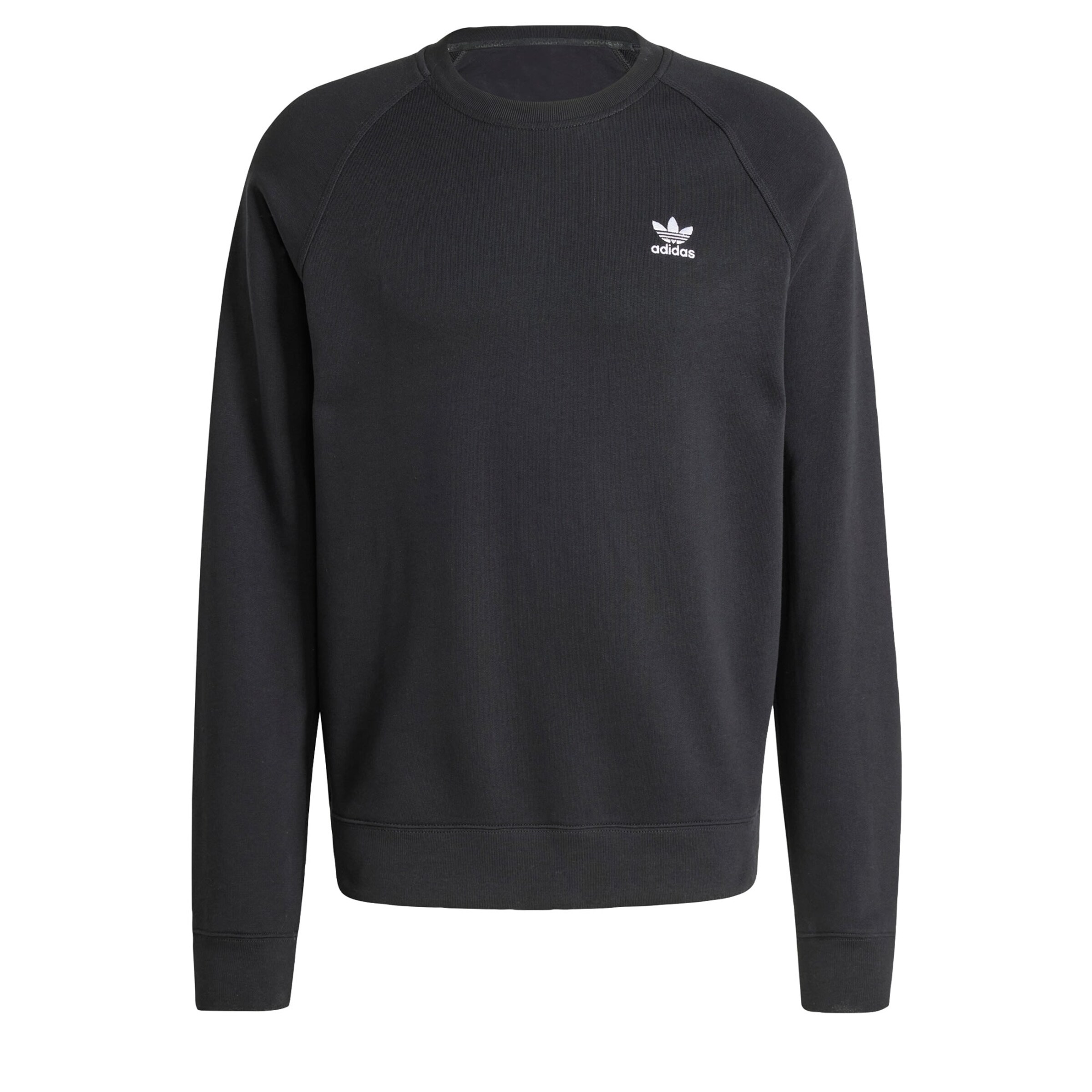 ADIDAS ORIGINALS Sweatshirt 'Trefoil Essentials' in Zwart: voorkant