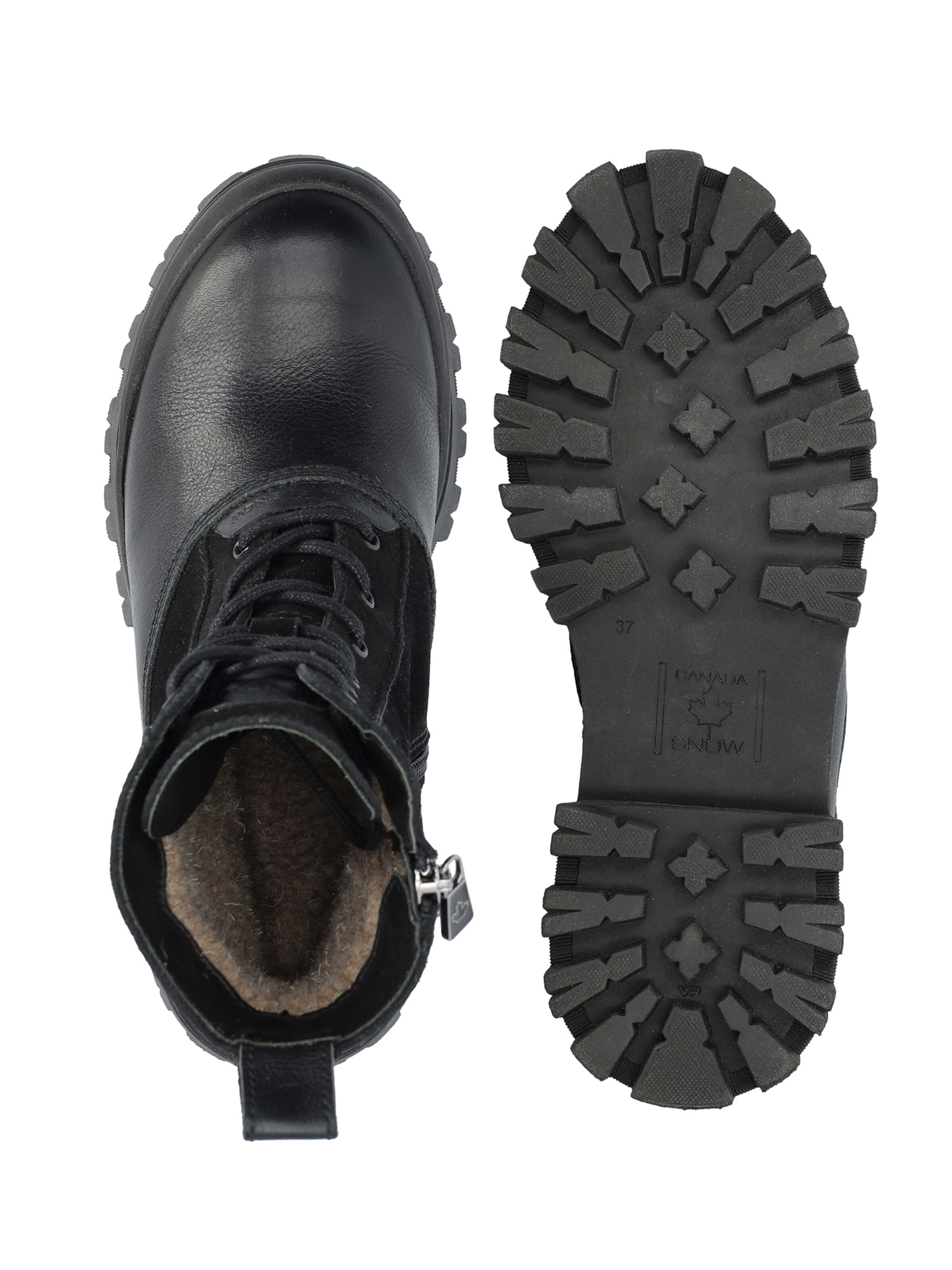 CANADA SNOW Schnürstiefel 'MOUNT NESSA' in Schwarz