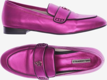 Karl Lagerfeld Flats & Loafers in 40 in Pink: front