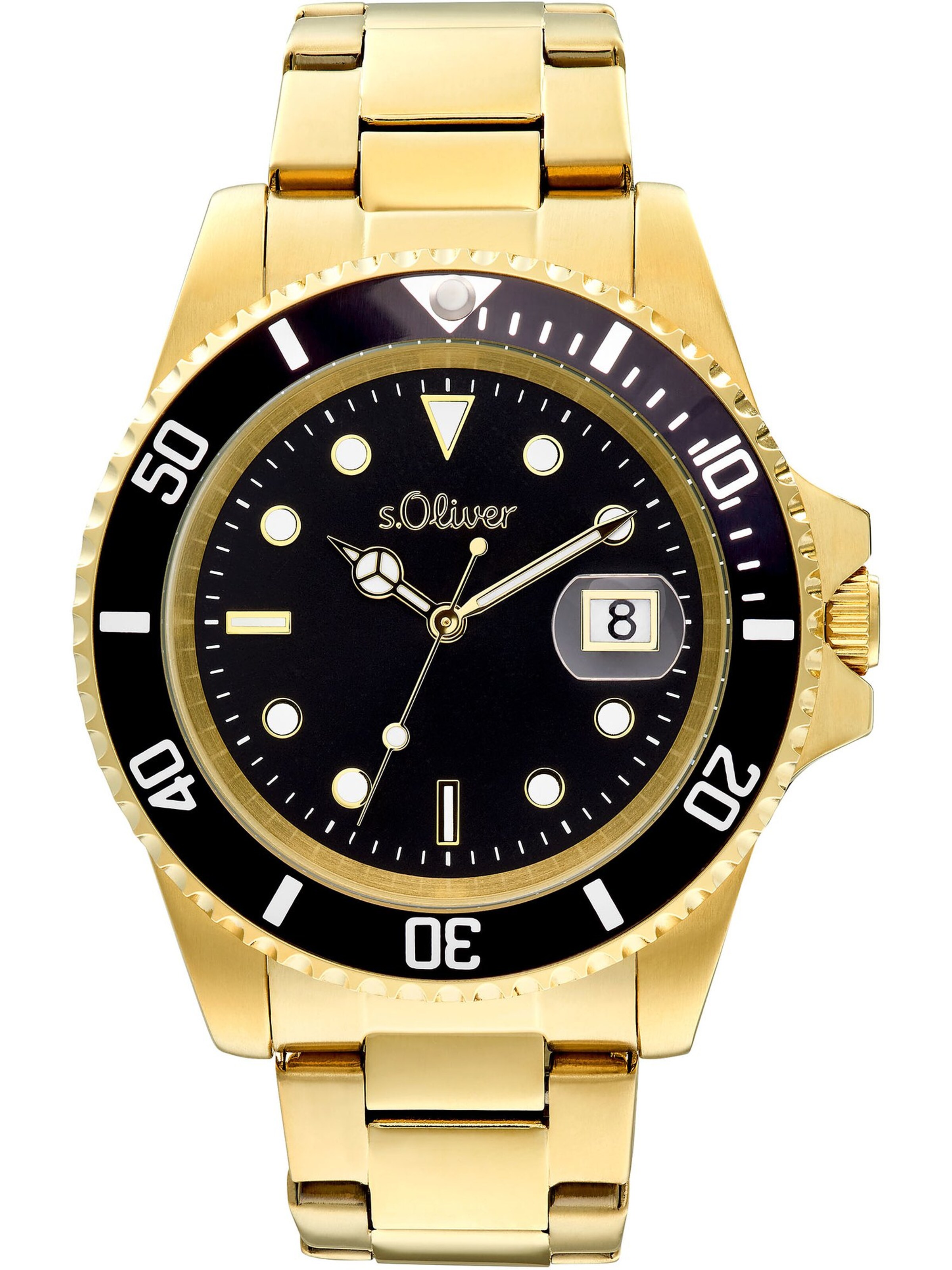 s.Oliver Uhr in Gold: Vorderseite