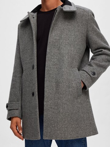 SELECTED HOMME Between-Seasons Coat 'Reuben' in Grey