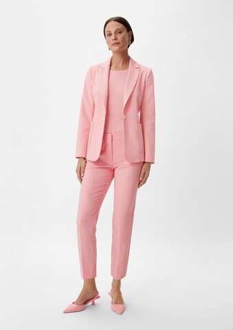 Regular Pantalon à plis COMMA en rose : devant