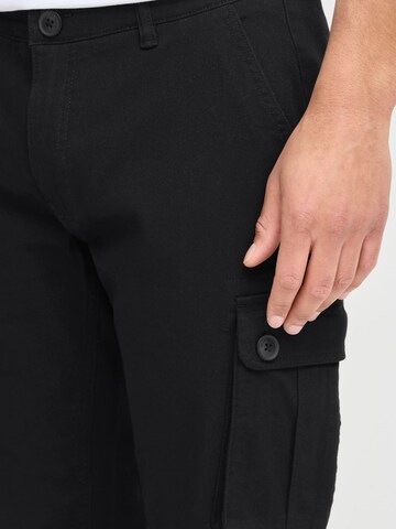 BLEND Regular Cargo trousers ' KALLEN ' in Black