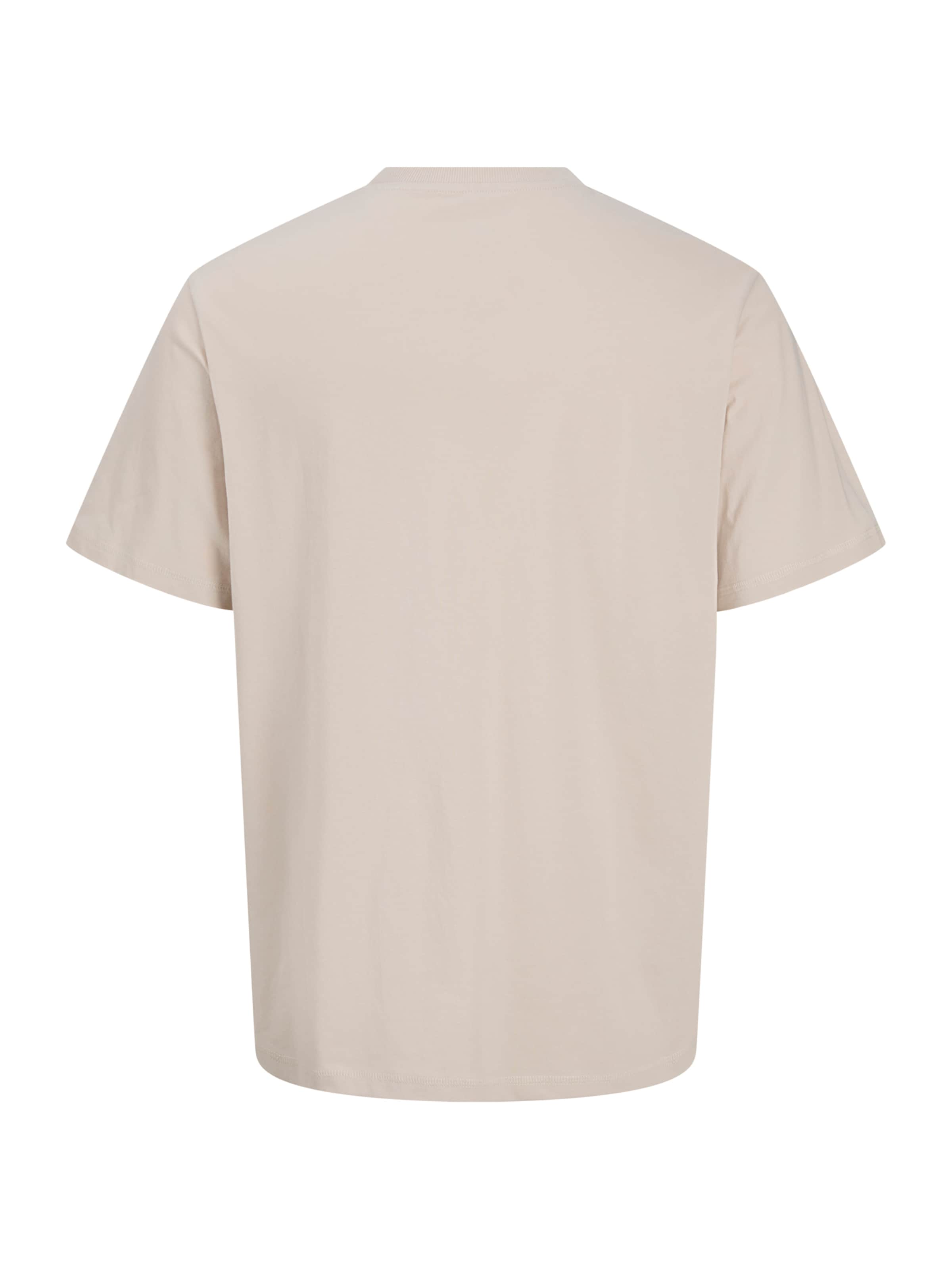 JACK & JONES T-Shirt 'JJWALKER' in Beige