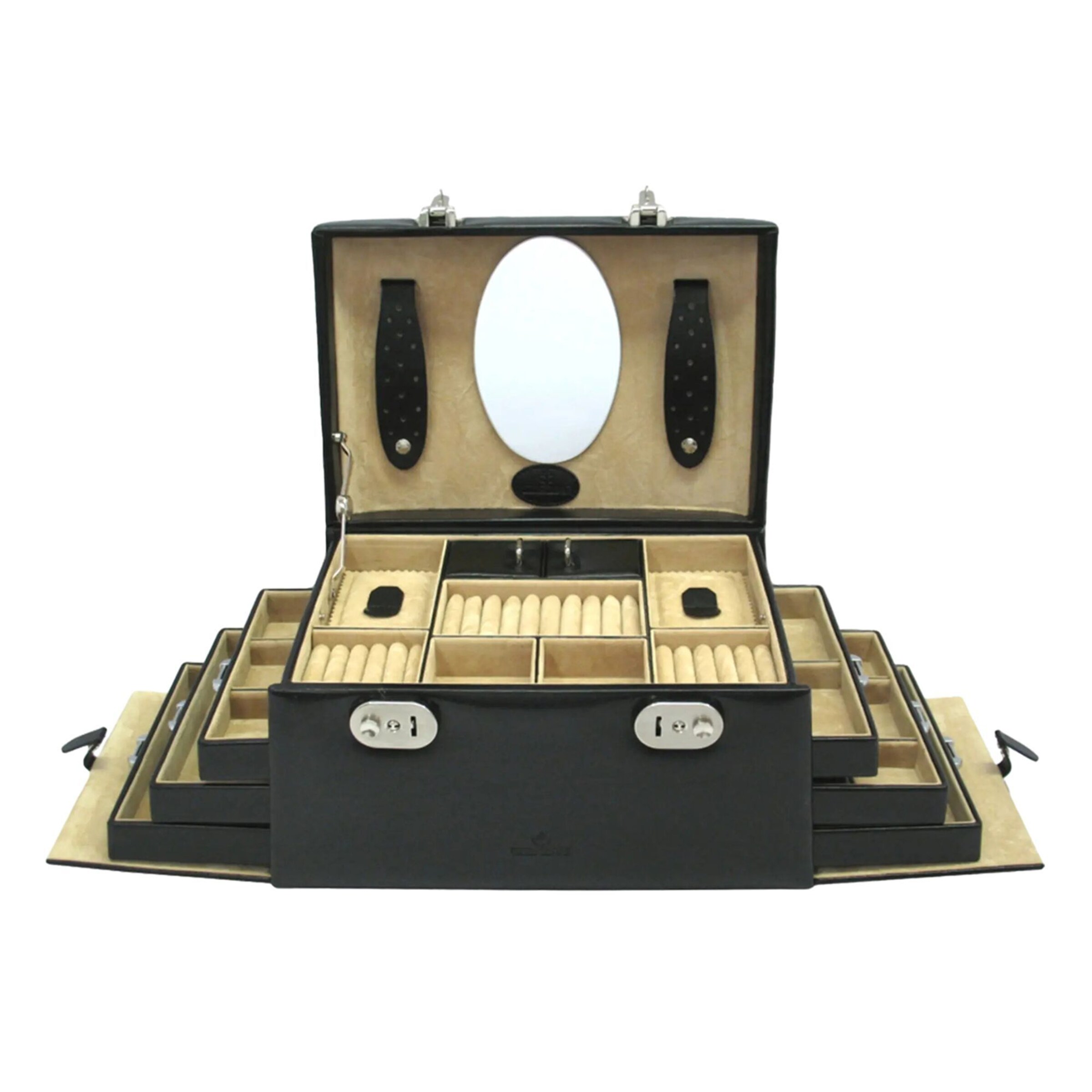 WINDROSE Sieraden-bewaring 'Merino' in Zwart