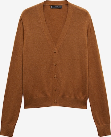 Cardigan 'TWINNY' MANGO en marron : devant