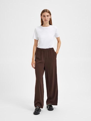 Loosefit Pantalon 'Tinni' SELECTED FEMME en marron