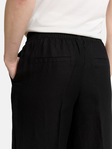 TOM TAILOR Loose fit Pleated Pants 'Lea' in Black