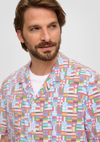 s.Oliver Regular fit Button Up Shirt in White