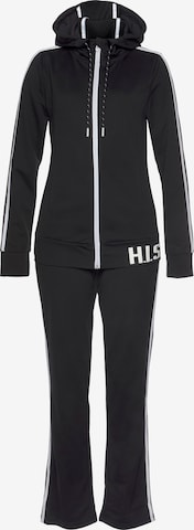 H.I.S Tracksuit in Black: front
